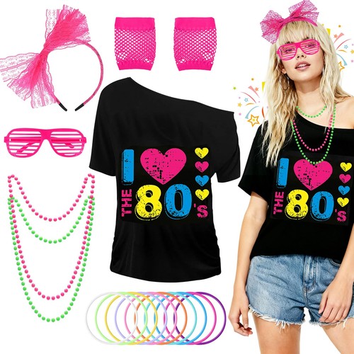 80er jahre outfit damen set - 80er,