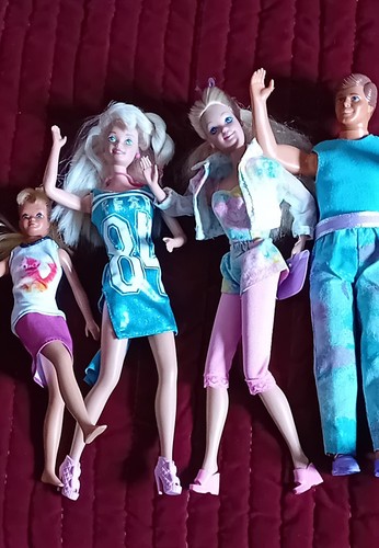 80er jahre barbie family - barbie,