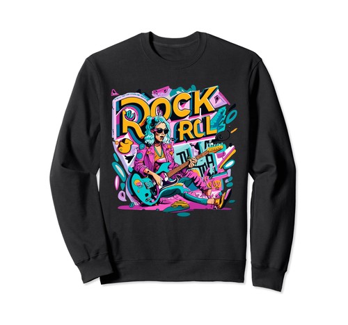 80er jahre sweatshirt rock - rock, n
